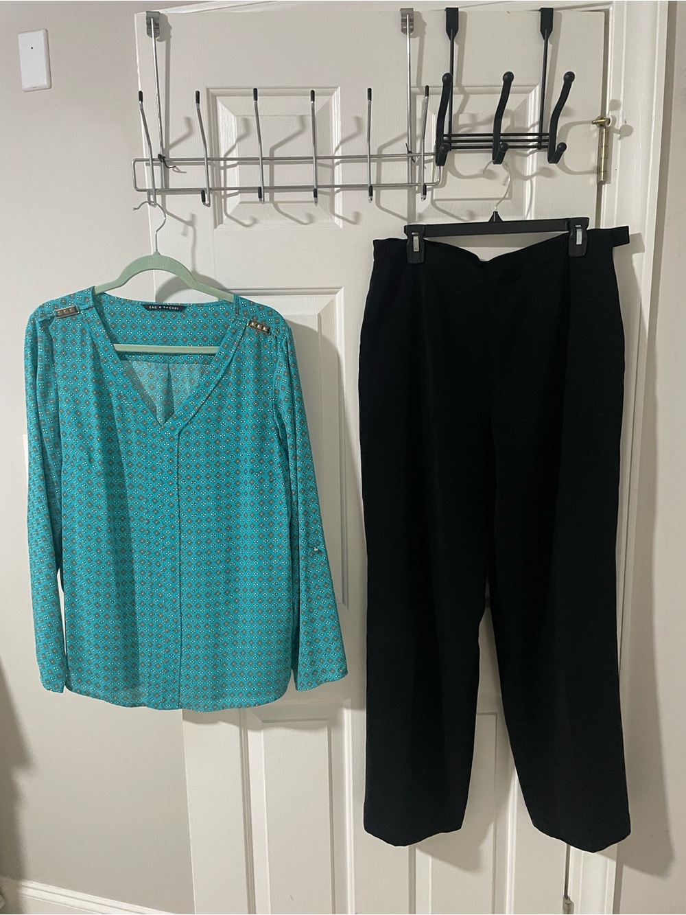 Black Women's Straight-Leg Dress Pants Kasper sz14 Zac & Rachel  xl blouse